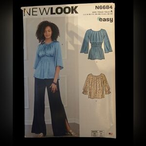 New Look Blue Blouse and Black Pants Set